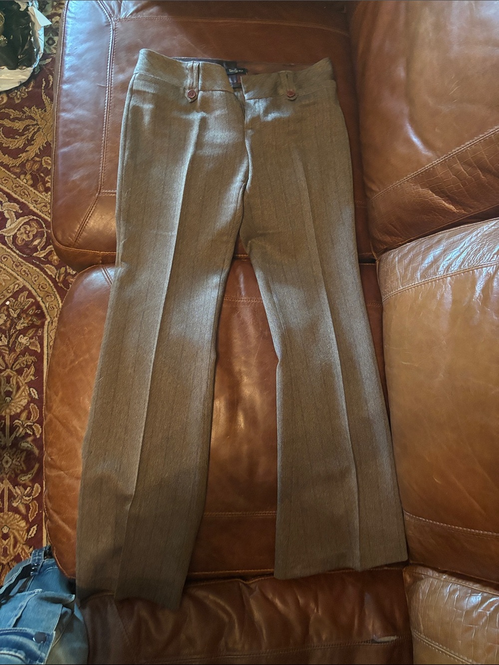 Forever 21 Brown Herringbone Dress Pants